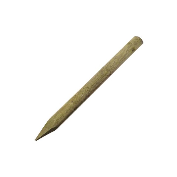 Piquet fraisé pin traité classe 4 vert Ø 6 cm