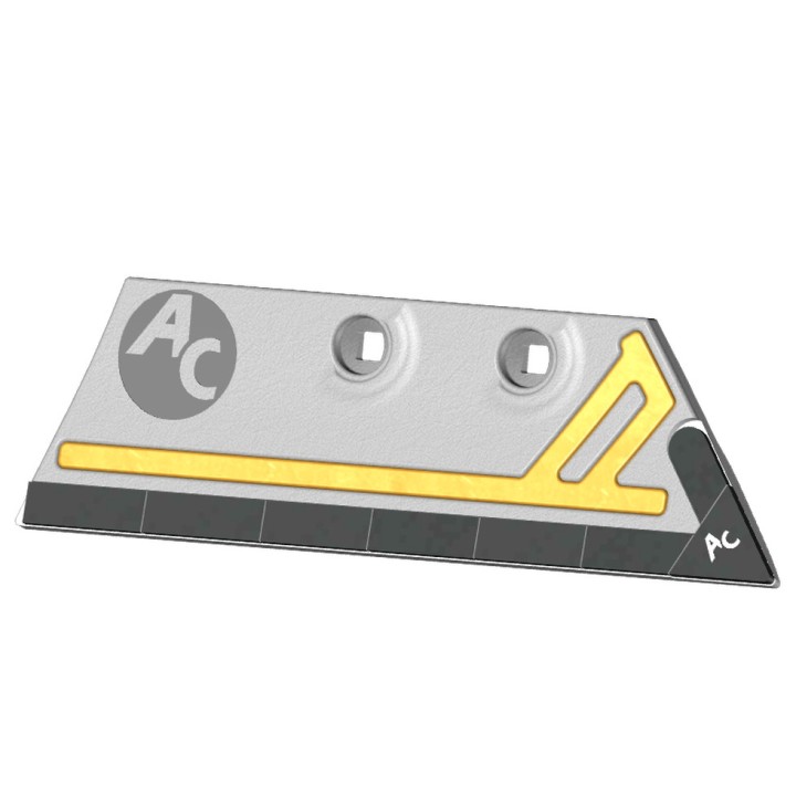 Soc rasette boulonnée Kverneland d066868 325x100x12 mm Droit