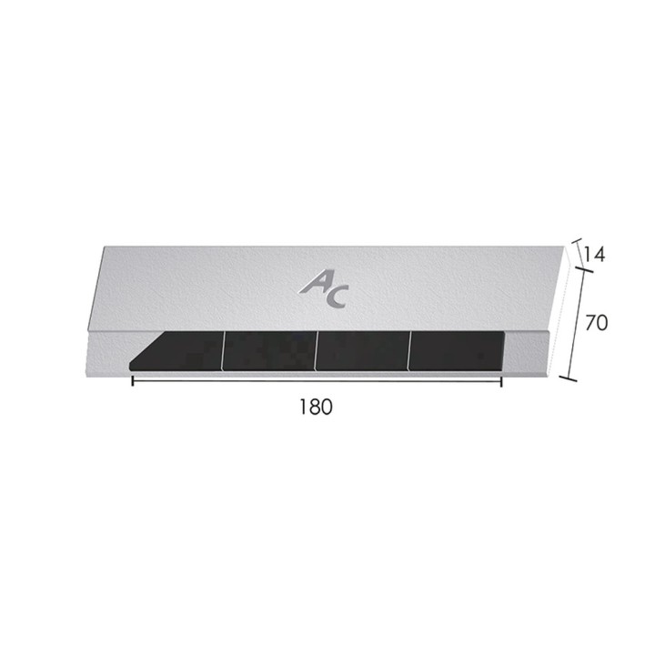 Bord à souder Universel pour aileron 180x70x14 mm Gauche