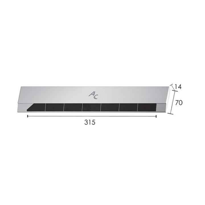Bord à souder Universel pour aileron 315x70x14 mm Gauche