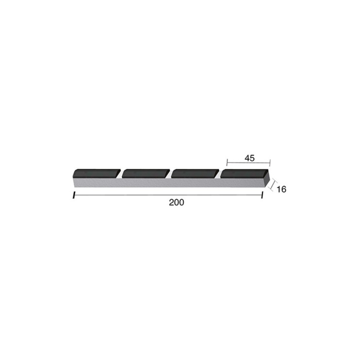 Mise à souder profil maison Universelle 45x16 mm 4 PL.