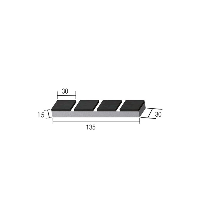 Mise à souder plate Universelle recharge 30x30x15 mm 4 PL.