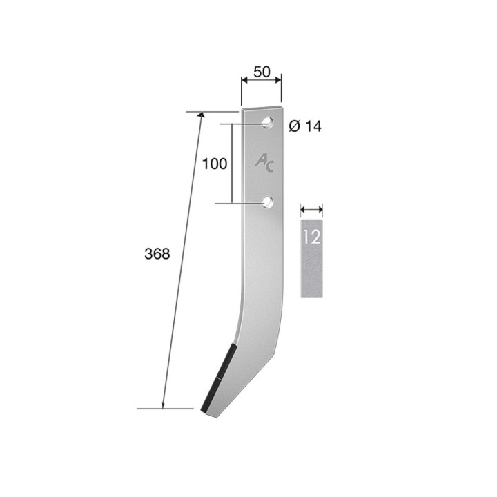 Dent butteuse Baselier FKS90001 345x45x12 mm
