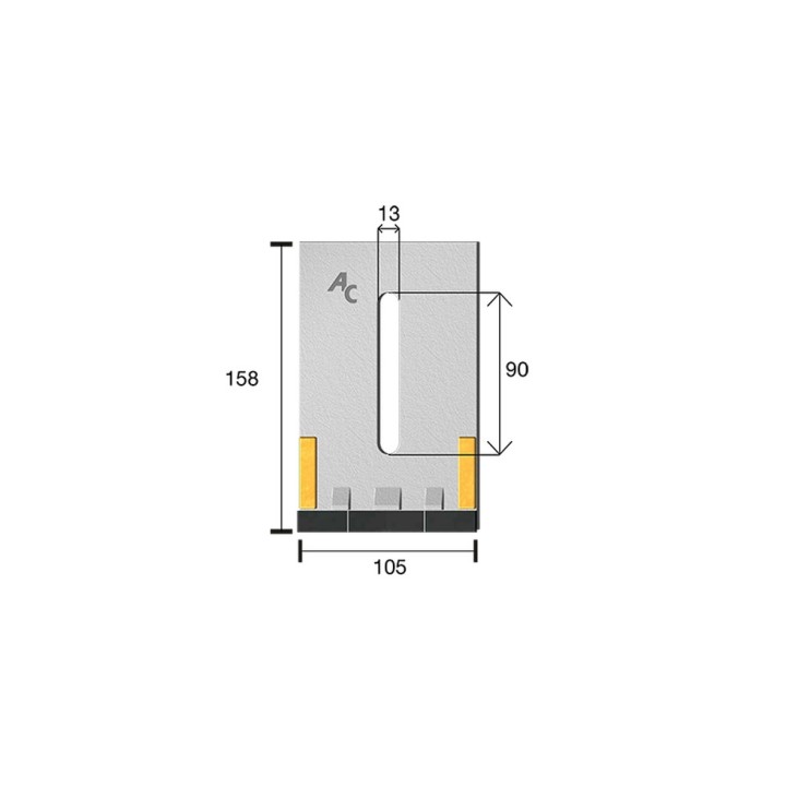 Grattoir kverneland 8009090 158x105x5 mm