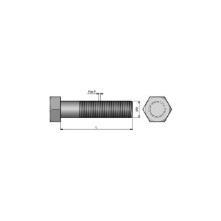 25 boulons (vis + écrou) Ø 14 mm, longueur 40 mm, tête hexagonale - Pas 150
