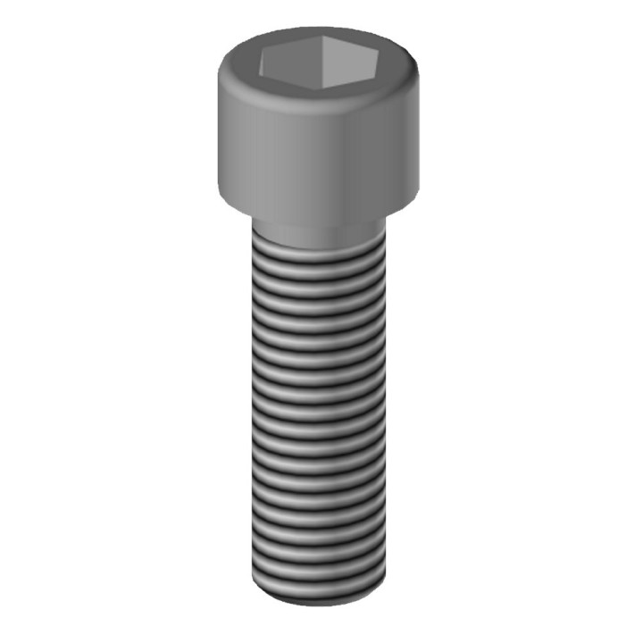 25 boulons (vis + écrou) Ø 16 mm, longueur 70 mm, tête HC cylindrique - Pas 150