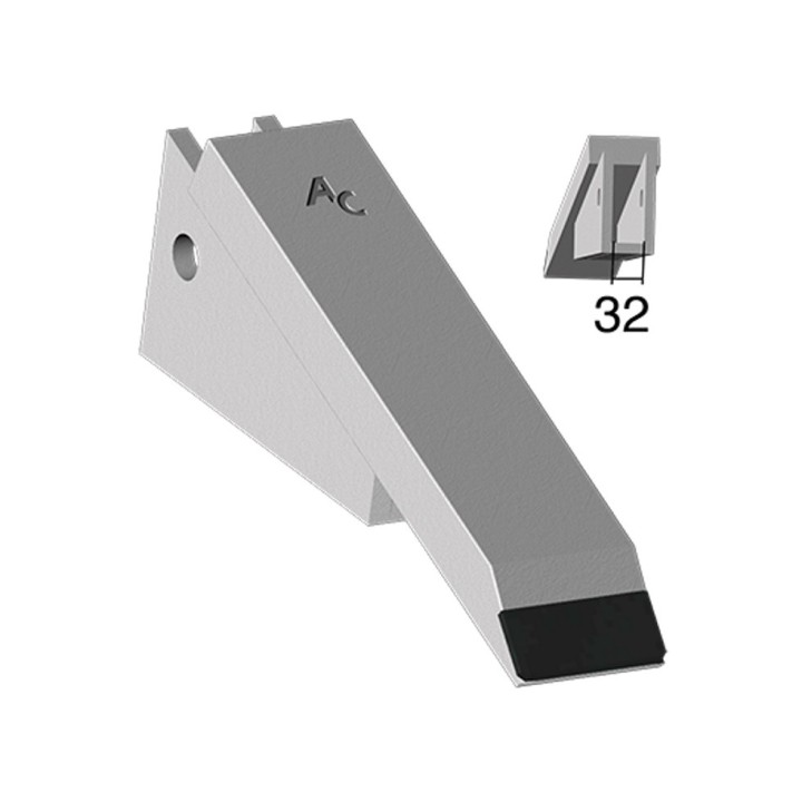 Sabot soussoleur carbure rechargé Agric enclenchement 32 mm 300x70x30 mm