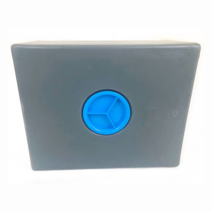 Bidon lave-main mobile Plast'Up 100 L, PEHD, gris