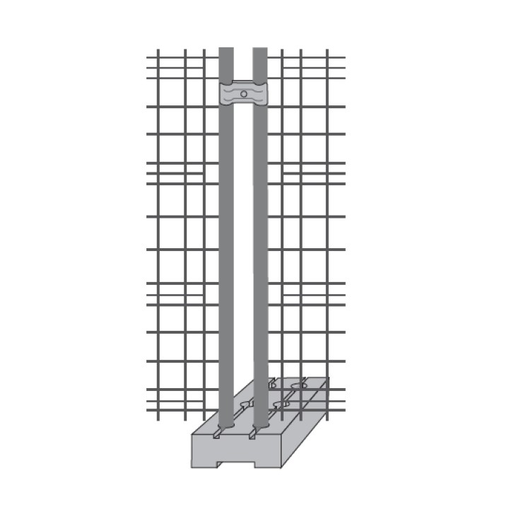 Plots béton pour panneaux de clôture