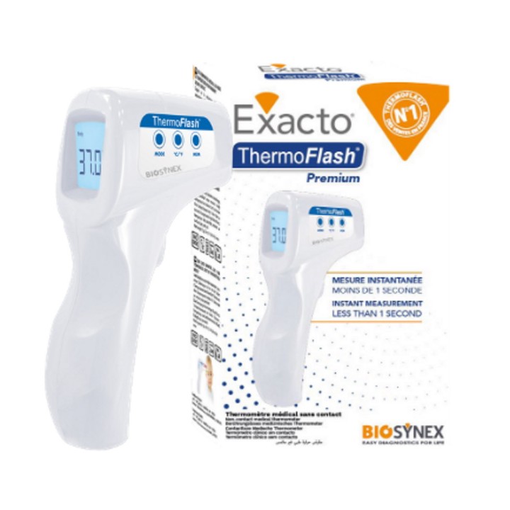 Thermomètre Frontal sans contact Exacto ThermoFlash Biosynex