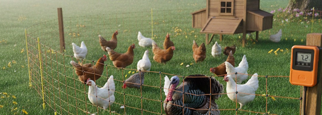 Clôture électrique poules et volailles